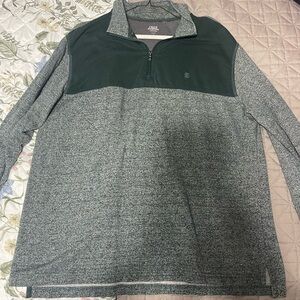 Izod Men’s Saltwater Green 1/4 Zip Relaxed Classics Pullover Sz L